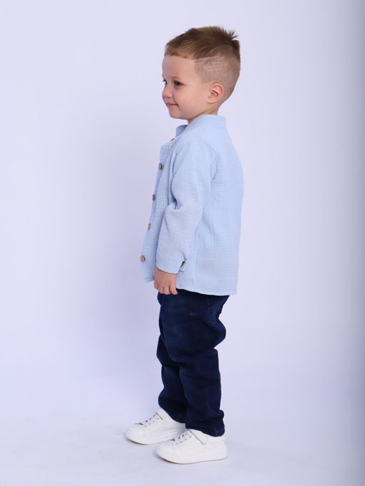 РБ016 Рубашка Муслин (голубой) - Милаша фото 12