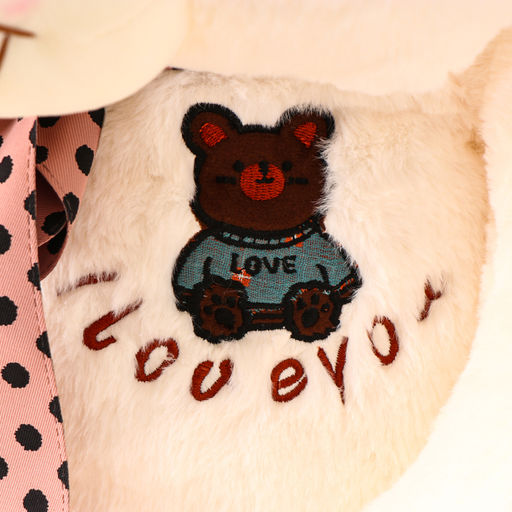 Мягкая игрушка Мишка, с бантом в горошек, 100 см, цвет белый - Simaland фото 4