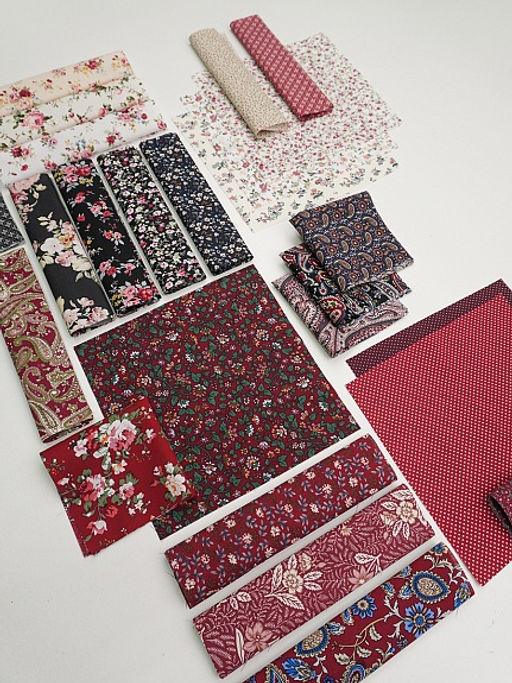 Набор тканей для рукоделия Импортный хлопок: Кармина, 20*20 см, 25 шт - Купава фото 5