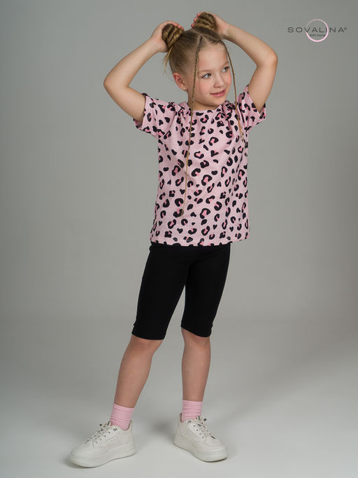 Костюм Актив нежный леопард-черный - Sovalina фото 8