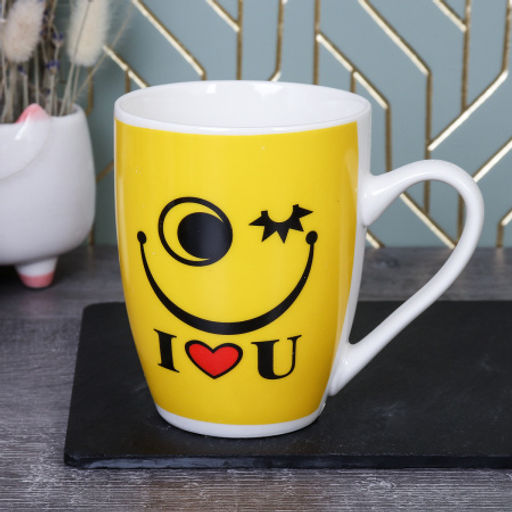 Кружка 350 мл Смайлик / LU-365 /уп 72/желтый - Галеонтрейд фото 2