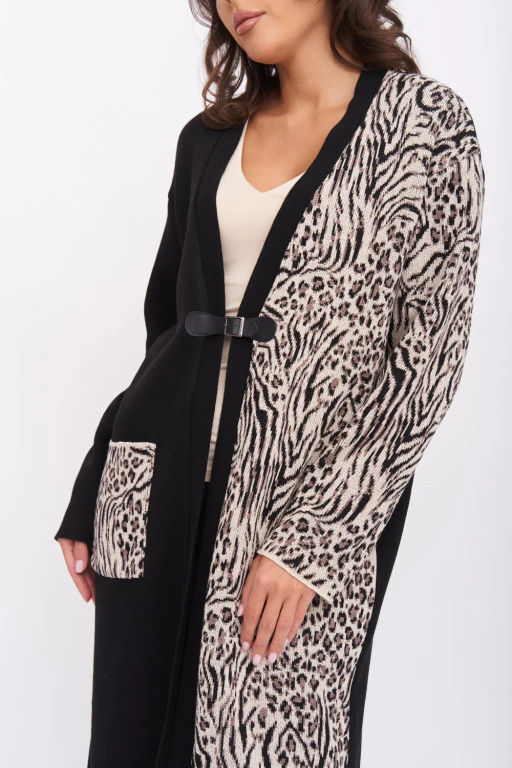 БЕЛАРУСЬ Кардиган Д 3272/черно-бежевый