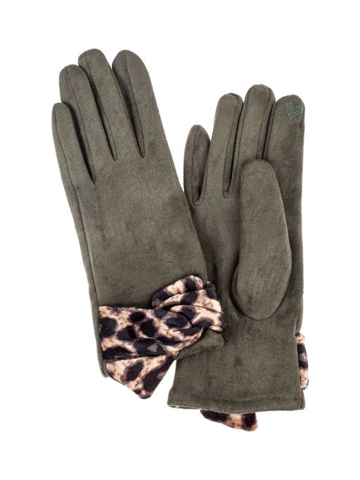 Перчатки мягкие зеленого цвета