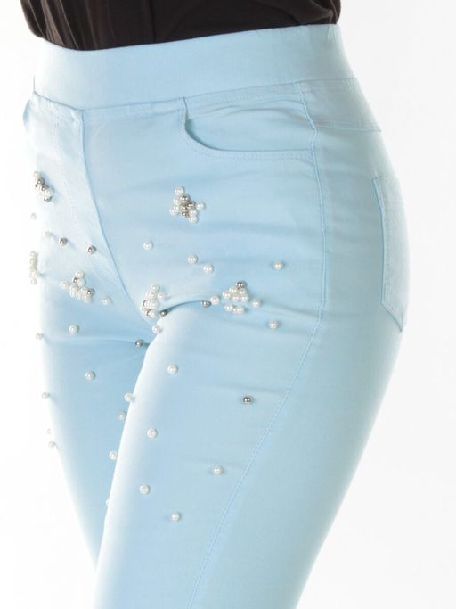 8903 Джеггинсы женские (70% хлопок, 30% стрейч) - Фабричный китай фото 4