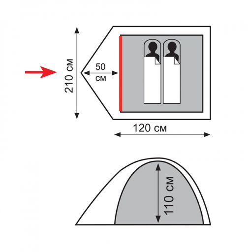Totem палатка Trek 2 (V2) - Tramp фото 2