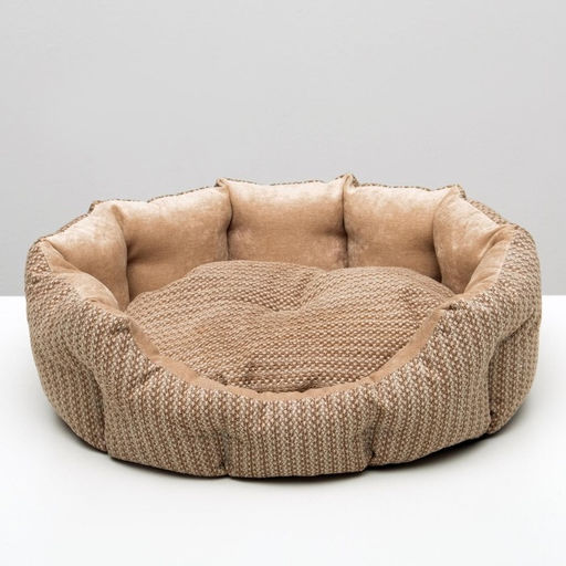 Лежанка для животных,мебельная ткань, холлофайбер, 50 х 40 х 15 см, микс цветов - Пижон фото 8