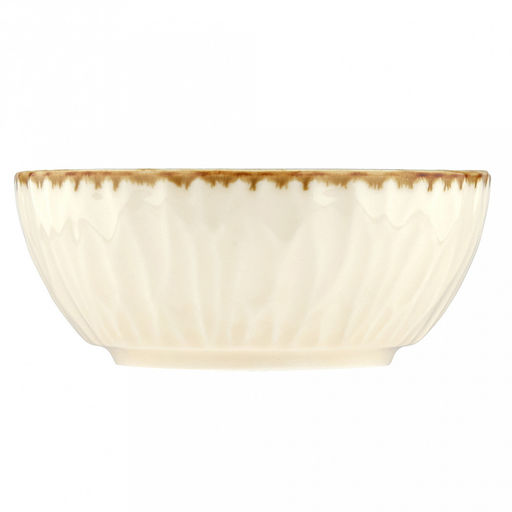 Вишенка Блюдце для варенья (розетка) фарфоровое д10,7см, h4,5см, 250мл, с деколью, отводка, рифленый борт, кремовый (Китай) - Домашняя мода фото 4