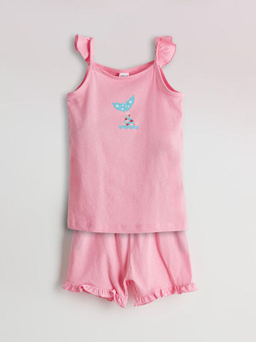 Bask?l? K?z Bebek Atlet ve ?ort 2li