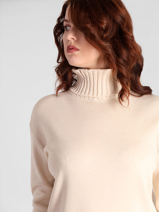 Вязаное платье женское теплое зимнее - Almond фото 5