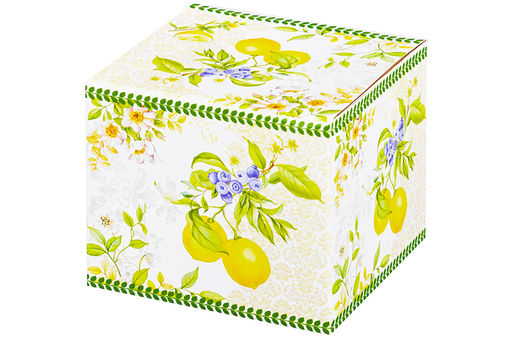 Сахарница 620 мл 11*11*12 см Лимоны + ложка + дер. крышка на дер. подставке NEW BONE CHINA - Elan gallery фото 15