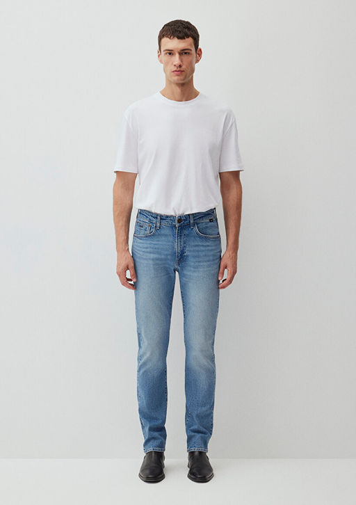 Dylan Classic Denim Puslu Indigo Mavisi Jean Pantolon  фото 3