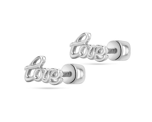 Серьги из серебра без вставки, В10-0931