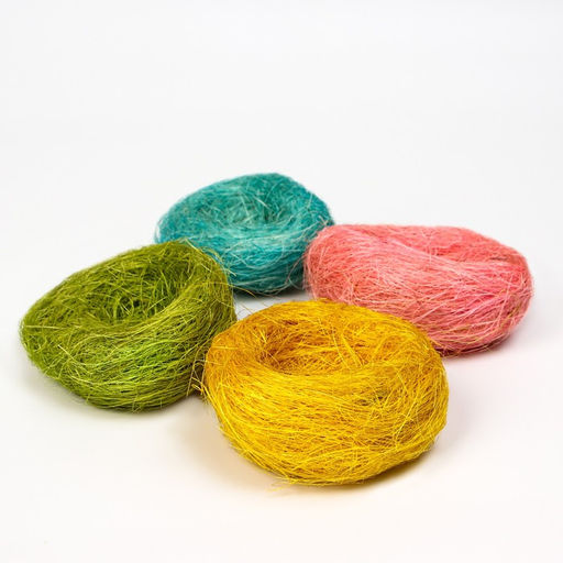 Гнездо, крашеная солома, 10 см, микс цветов - Пижон фото 6