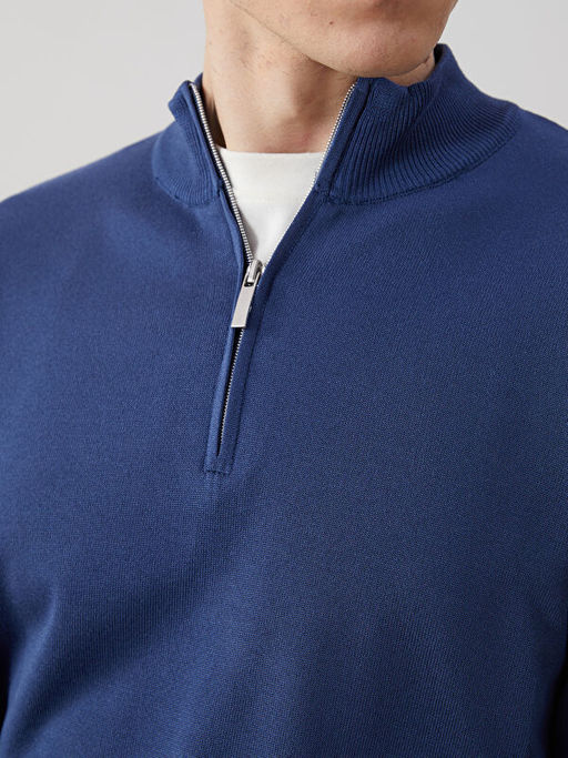 Dik Yaka Uzun Kollu Erkek Triko Kazak