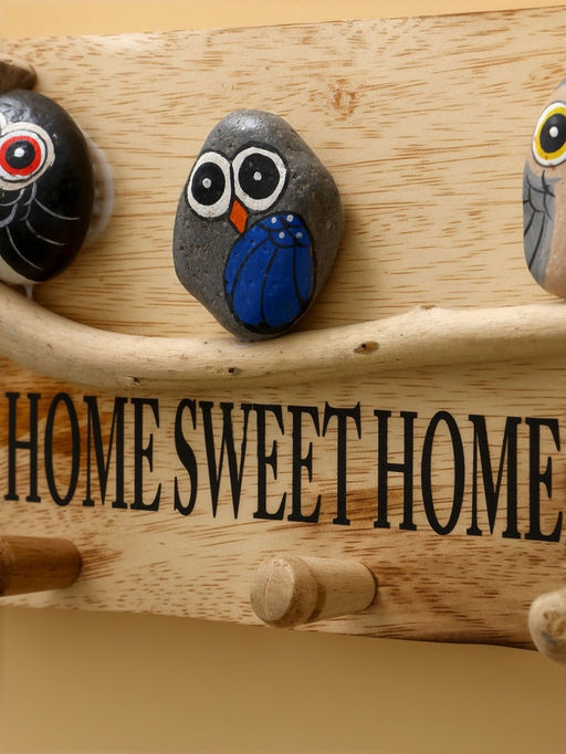 Вешалка HOME SWEET HOME, 30×6×15 см, дерево албезия