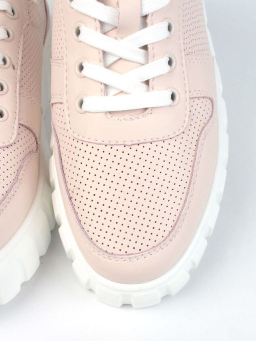 05-PDA97-2 PINK Кроссовки женские (натуральная кожа)