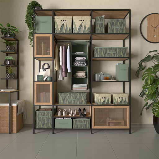 VAL GR-BOX-TM Короб стеллажный с крышкой, большой, 40*30*25 см, GREEN, шт