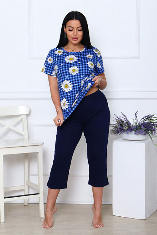 Костюм с бриджами, синий клетка (891-3) - Плиона фото 4