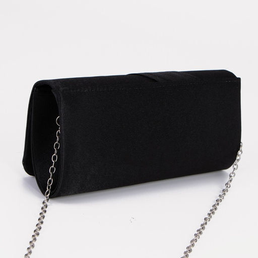 Клатч, отдел на клапане, длинная цепь, цвет чёрный - Simaland фото 2