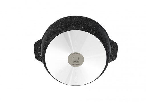 Жаровня 2,5л со стекл.крышкой "Каменная" Черный Гранит арт.186525, НЕВА