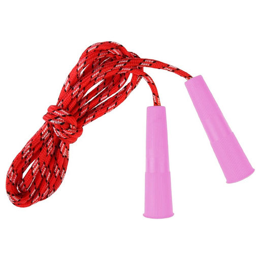 Цена за 10 шт. Скакалка детская, 2.2 м, регулируемая, нейлоновый трос, цвет МИКС