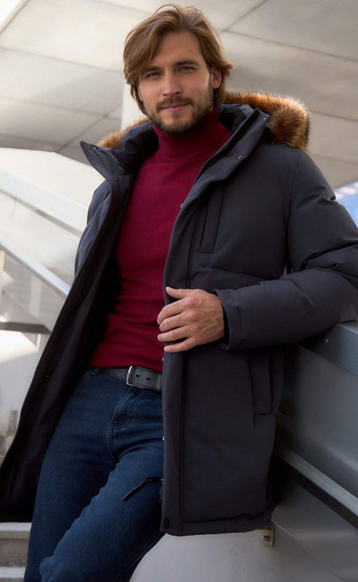 Водолазка мужская F121-01-868 бордовая - Fine joyce фото 5