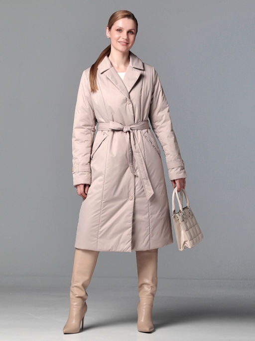 Пальто дем. бежевый - Dizzyway фото 5