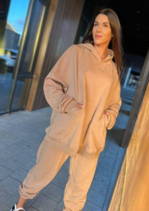 Костюм женский оверсайз с джогерами, мокко, единый размер - Knitka wear фото 8