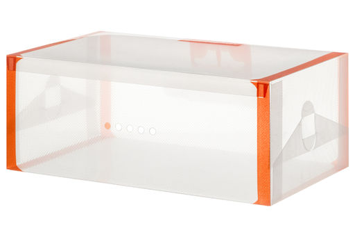 Набор 4 коробок для хранения мужской обуви 35*21*14 см Оранжевая кайма складные, c ручкой.. - Elan gallery фото 5