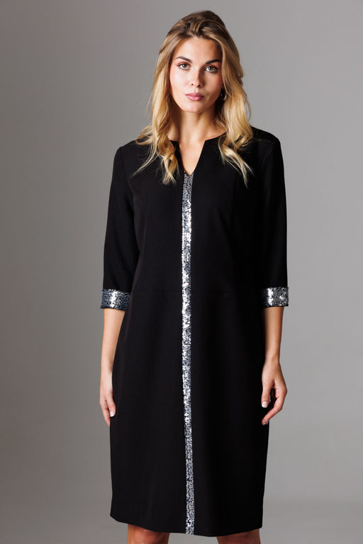 Платье Lars Style 1026 черный/серебряный