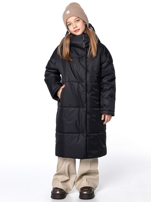 ПАЛЬТО 6з3224 черный/беж - Nikastyle фото 14