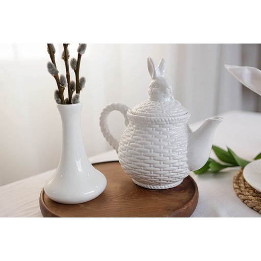 Заварочный чайник Доляна Зайка, 800 мл, доломит, белый