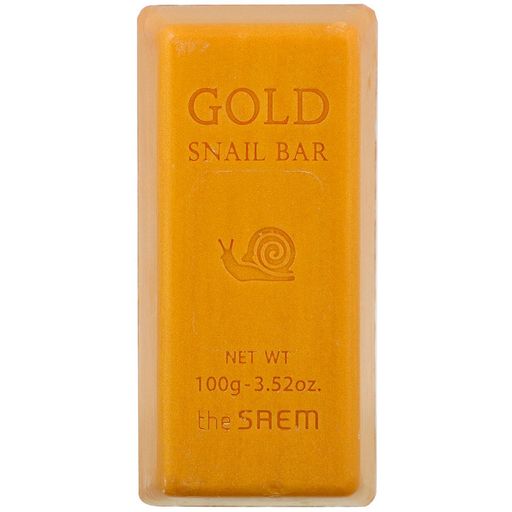 Мыло для умывания с экстрактом золота, муцина улитки, оливы SAEM 100 г