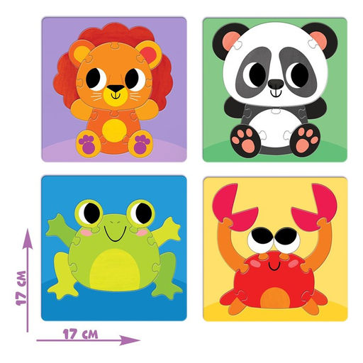 Пазл-сортер 4 в 1 Весёлые зверята - Puzzle time фото 2