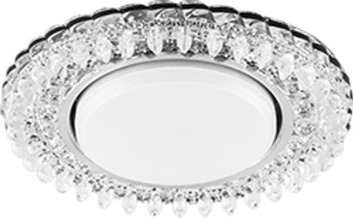 Светильник встраиваемый со светод.,20LED*2835 SMD 4000K, 11W GX53, без лампы,прозрачный,хром, CD4027
