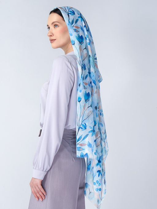 Большой, мягкий, тонкий и очень нежный двусторонний палантин с рисунком - Tantino фото 7