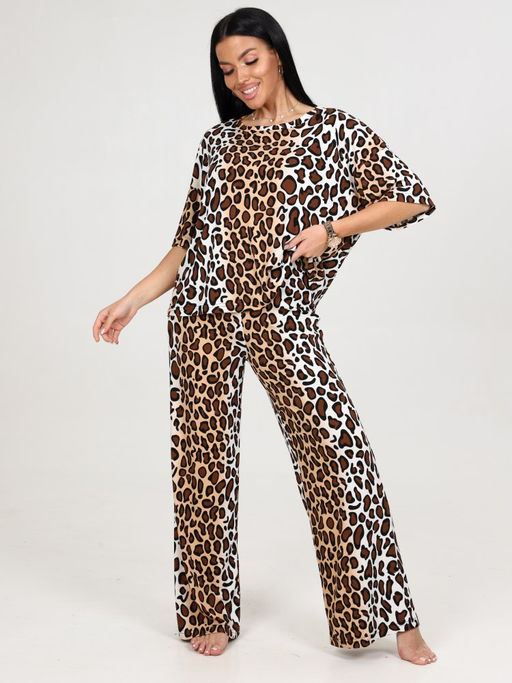 02 ЖЕНСКИЙ КОСТЮМ (брюки) (Бежевый/жираф) - А-дина фото 2