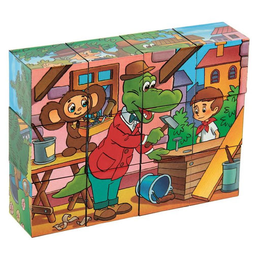 Кубики «Чебурашка», 12 штук