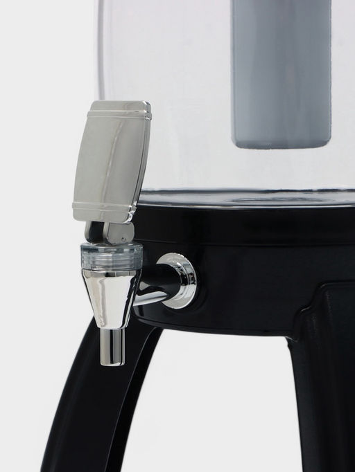 Пивной бочонок «Банный», колба 3 л, ёмкость для льда, подсветка, пластик, чёрный