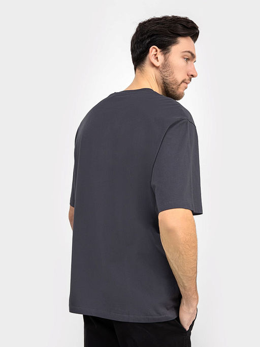 Футболка мужская в цвете графит с печатью - Mark formelle фото 3
