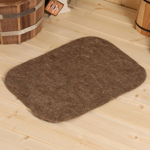 Коврик для бани Классический войлок, тёмный, 40х30см - Добропаровъ фото 2