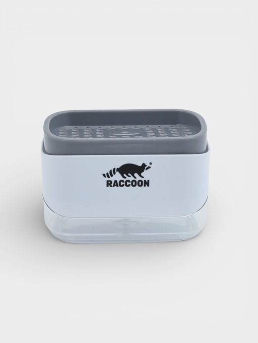 Дозатор для моющего средства с подставкой для губки Raccoon, губка в комплекте