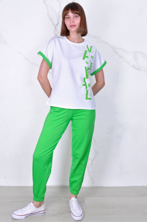 Арт. 2357 Костюм с брюками женский 44-52 (5 шт) Цвет:верх- кэмел, низ- кэмел - Калинка фото 21