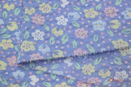 Импорт.хлопок Жатка Полина цв.голубой, ш.1.36м, хлопок-100%, 90гр/м.кв - Купава фото 5