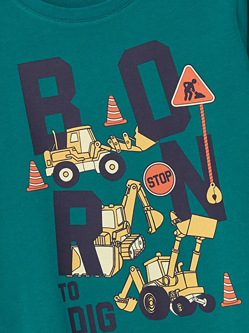 Bisiklet Yaka Bask?l? Uzun Kollu Erkek ?ocuk Pijama Tak?m? - Waikiki фото 3