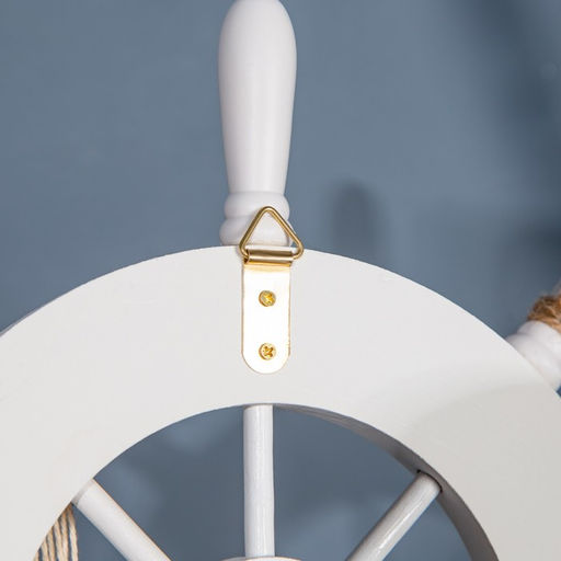 Декор настенный, панно «Штурвал», голубой, 33 см