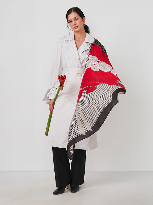 Большой, мягкий, тонкий и очень нежный двусторонний палантин - Tantino фото 3