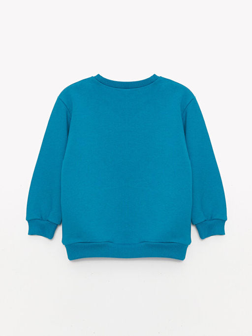 Bisiklet Yaka Uzun Bask?l? Erkek Bebek Sweatshirt ve Pantolon 2li Tak?m - Waikiki фото 3