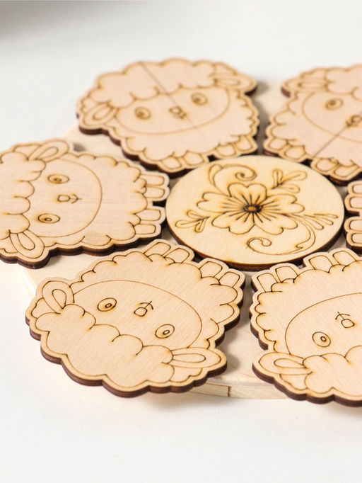 Подставка под горячее «Овечка» 19см, можжевельник, фанера