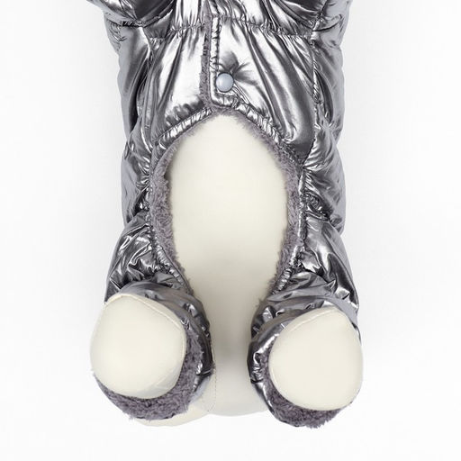 Комбинезон Блеск, размер XS (ДС 19 см, ОГ 28, ОШ 19 см, до 3 кг), серебряный 974874 - Simaland фото 6